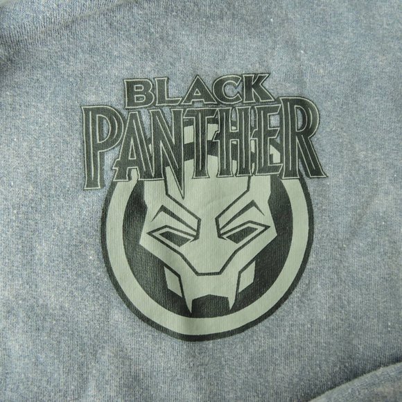 Marvel Black Panther men's hoodie full zip sweatshirt gray graphic print - Picture 6 of 10